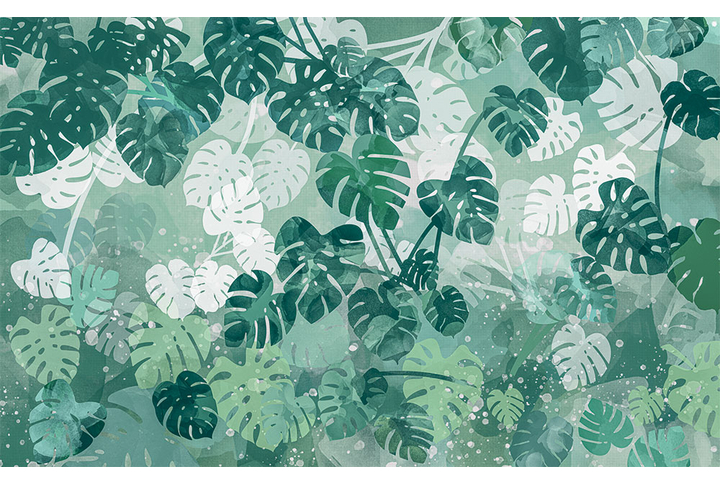 Фотообои «Монстера-акварель»