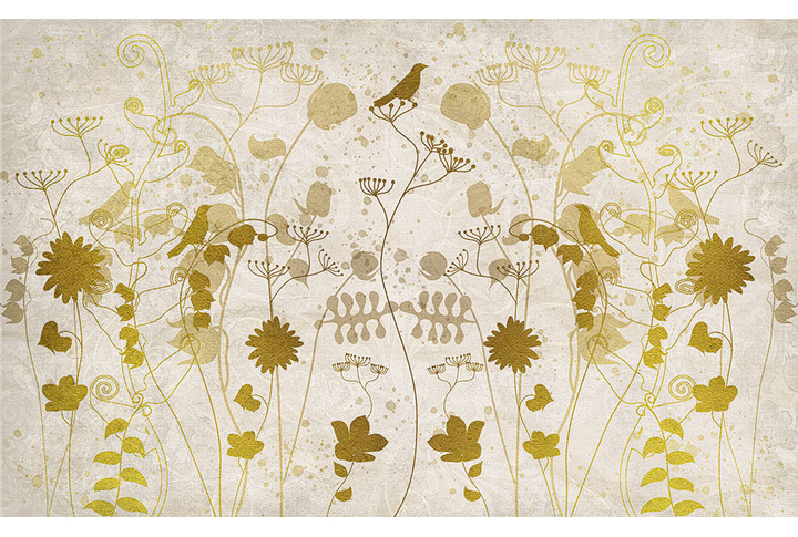 Фотообои «Золотая флористика»