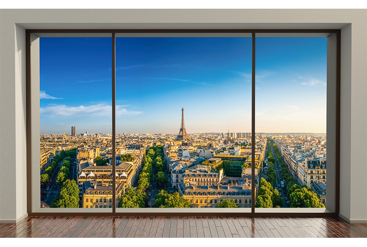 Фотообои «Окно с видом на Эйфелеву башню»