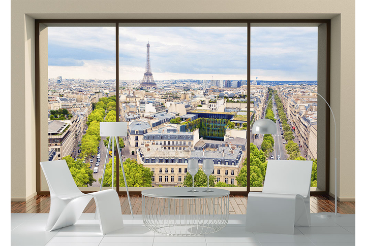 Фотообои «Вид из окна на Париж» в интерьере