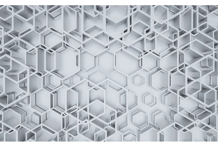 Фотообои «Шестигранные кольца»