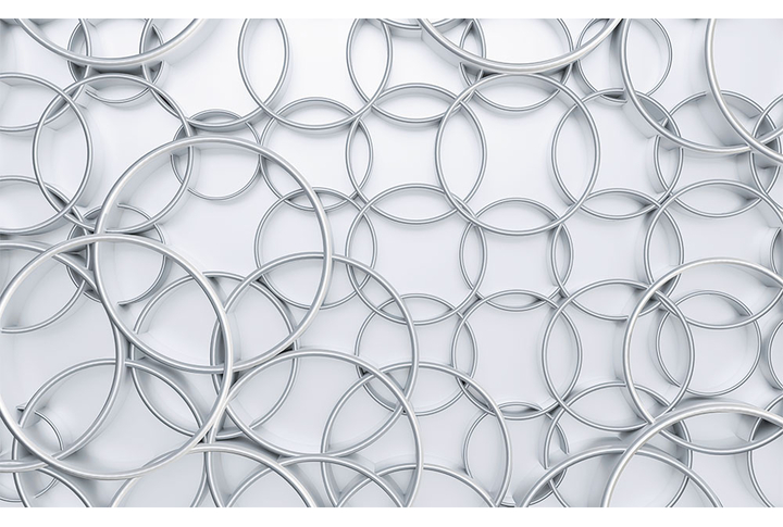 Фотообои «Стальные кольца и круги»