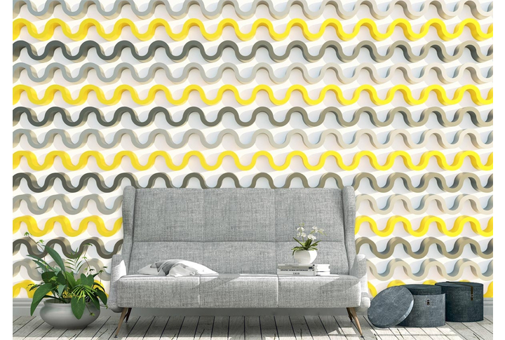 Фотообои «Геометрический узор» в интерьере