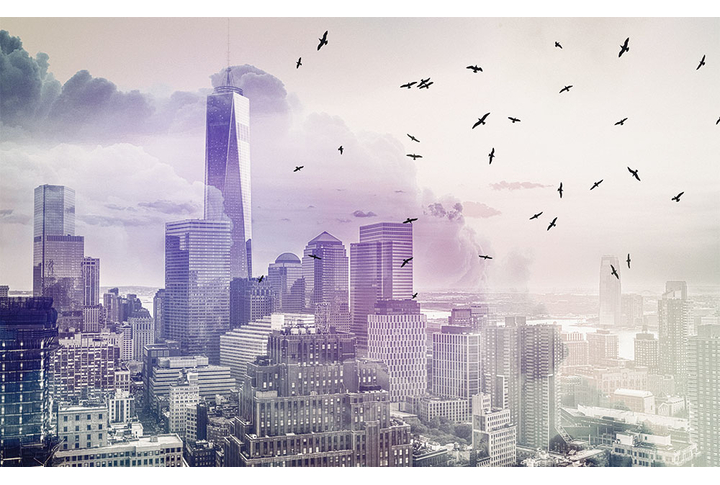 Фотообои «Город Нью-Йорк в стиле арт»