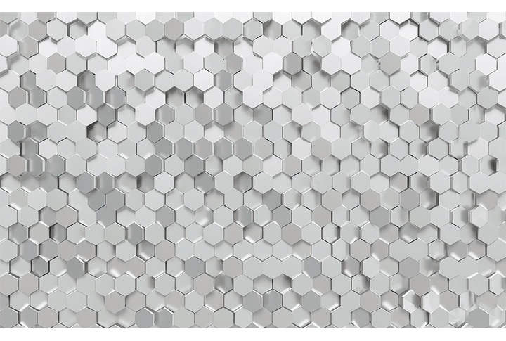 Фотообои «Серебряная стереометрия»