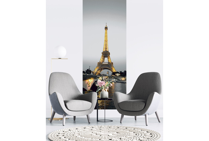 Фотообои «Эйфелева башня, Париж черно-белых тонах» в интерьере