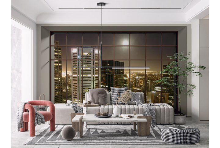 Фотообои «Вид из окна на Мельбурн» в интерьере