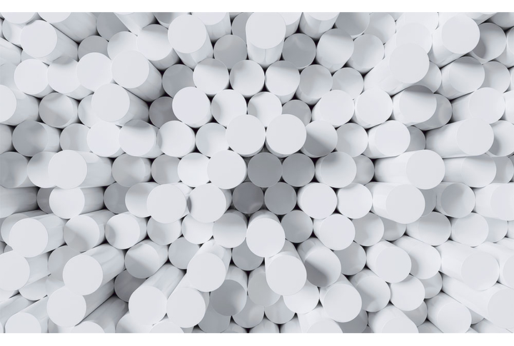 Фотообои «Белые цилиндры»