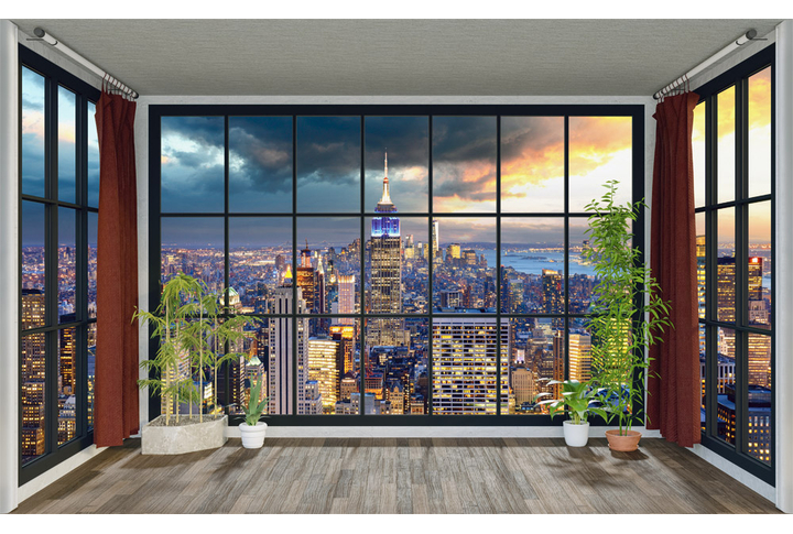 Фотообои «Вид из окна на Нью-Йорк»