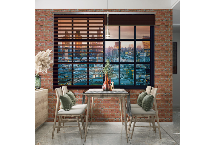 Фотообои «Окно на кирпичной стене с видом на Лондон» в интерьере