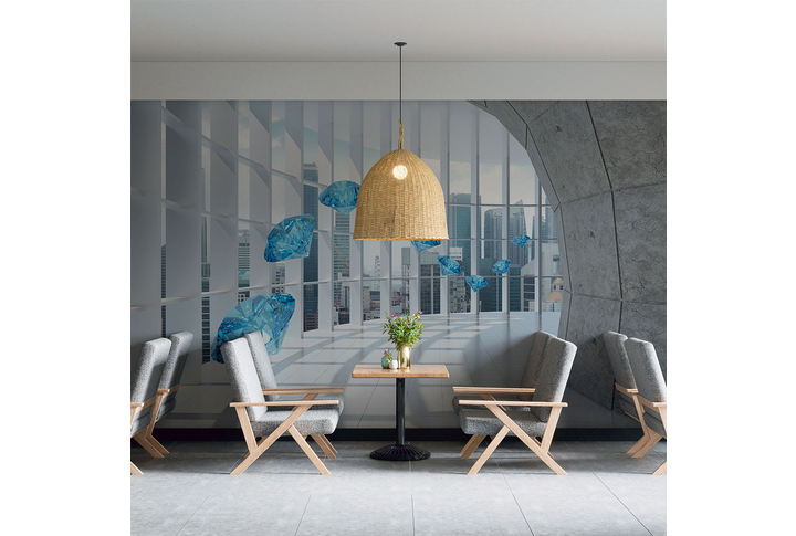 Фотообои «Терраса в футуристическом стиле» в интерьере