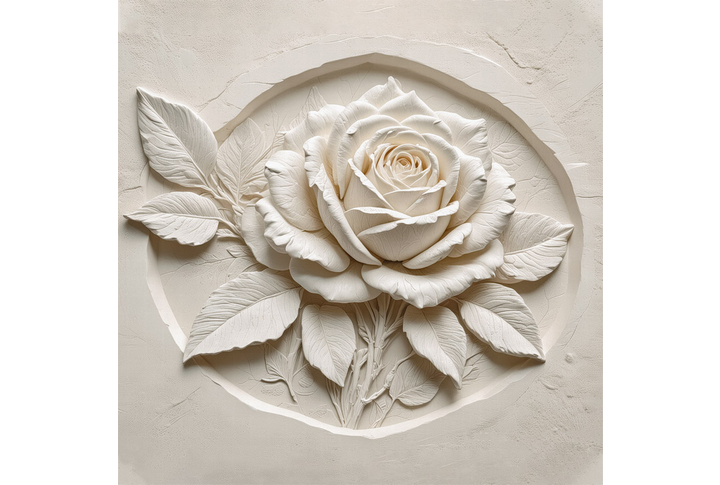 Фотообои «Каменная роза на штукатурке»