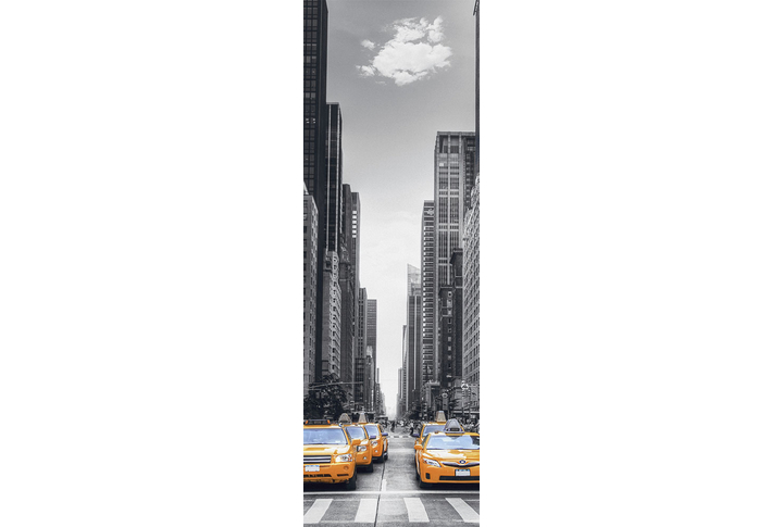 Фотообои «Черно-белый Нью-Йорк и желтое такси»