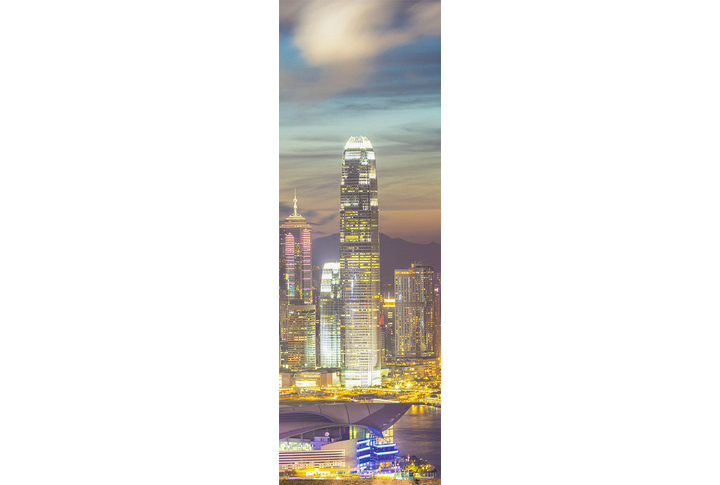 Фотообои «Ночной Гонконг в тумане»