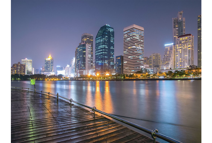 Фотообои «Дубай, ночной город на набережной»