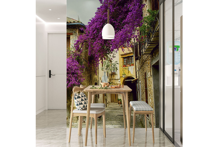 Фотообои «Дорожка через старый дворик Прованса» в интерьере
