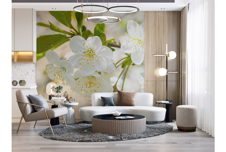 Фотообои «Сакура, японская вишня» в интерьере