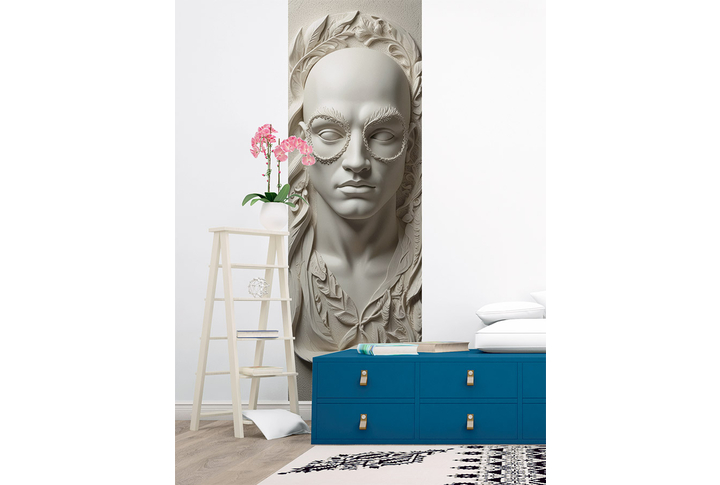 Фотообои «Скульптура с мужчиной в маске» в интерьере