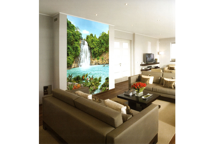 Фотообои «Тропический Водопад» в интерьере