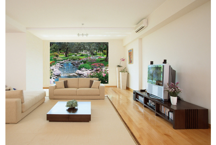 Фотообои «Парк Весною» в интерьере