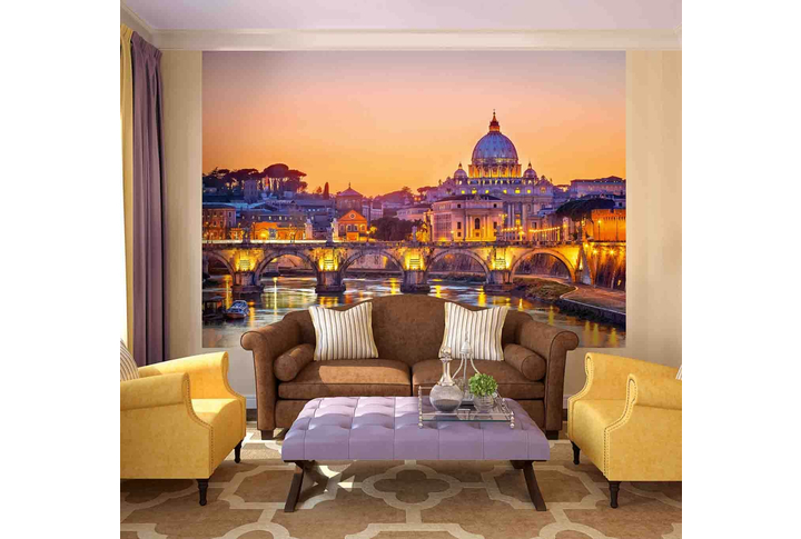 Фотообои «Рассвет над Римом» в интерьере