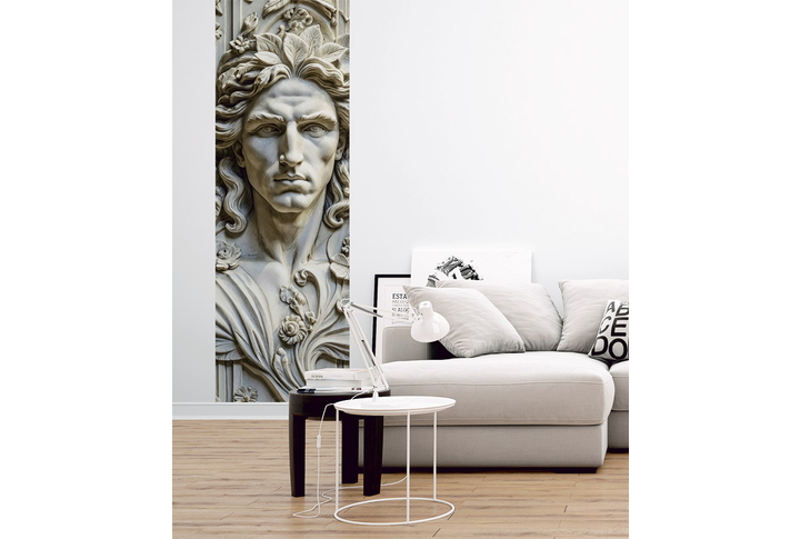 Фотообои «Мужчина под стерео барельеф в античном стиле» в интерьере