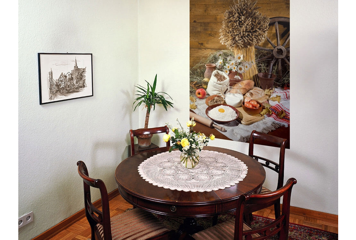 Фотообои «Деревенское утро» в интерьере