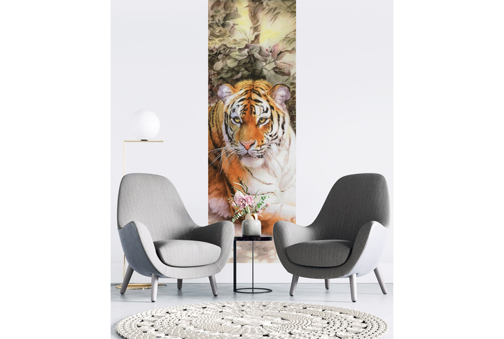 Фотообои «Китайская картина с тигром» в интерьере