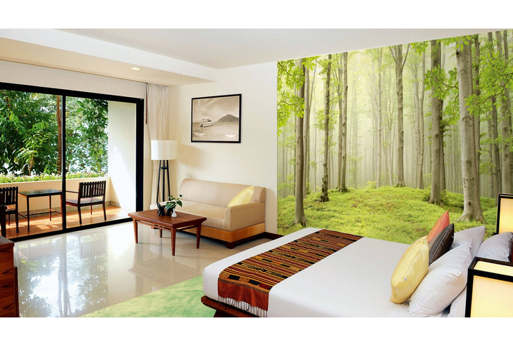 Фотообои «Весенний лес» в интерьере