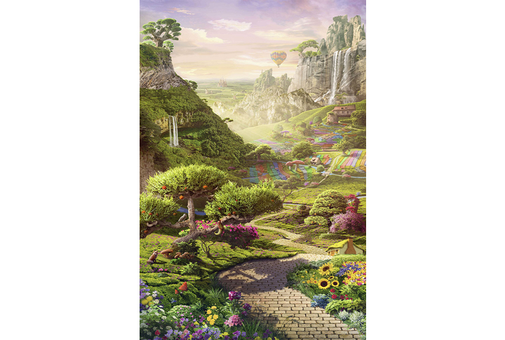 Фотообои «Природный пейзаж с тропинкой к водопадам»