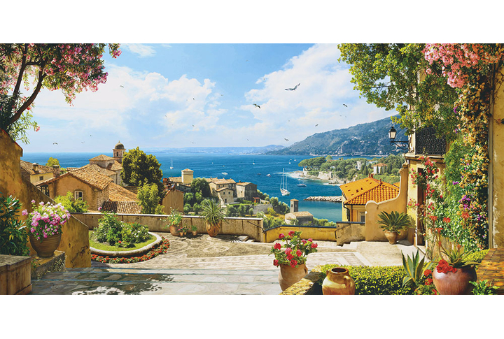 Фотообои «Панорамный вид с террасы на набережной старого города»