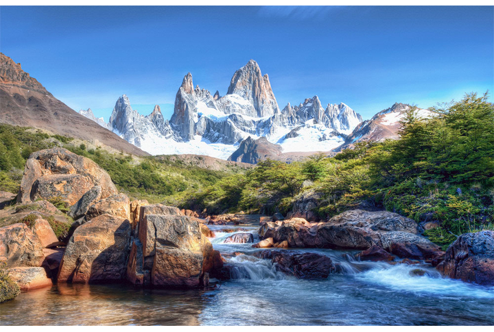 Фотообои «Пейзаж с горной рекой»