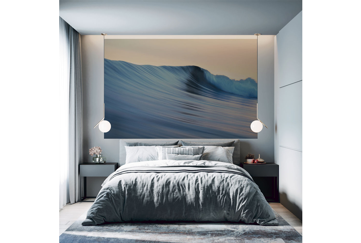 Фотообои «Морская волна на закате» в интерьере